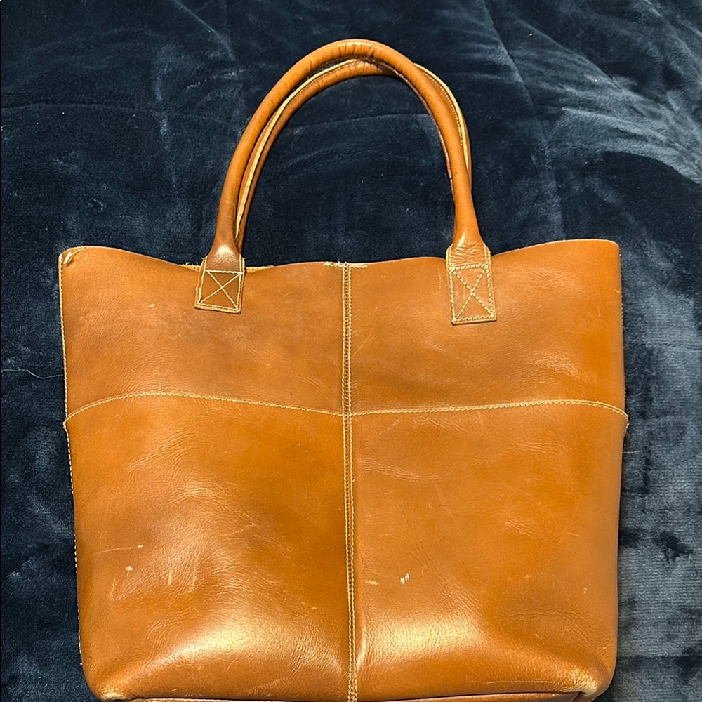 Trades of Hope Brown Leather Tote Bag